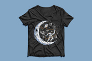 astronauts flying kites on the moon, a Person Illustration by gunaonedesign (Thumbnail 3 of 4)