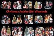 Christmas fashion Girl diamonds png, a Seasonal Illustration by FITALARTSNEDIGI (Thumbnail 4 of 10)
