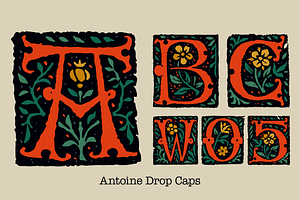 Antoine Medieval Drop Caps Font