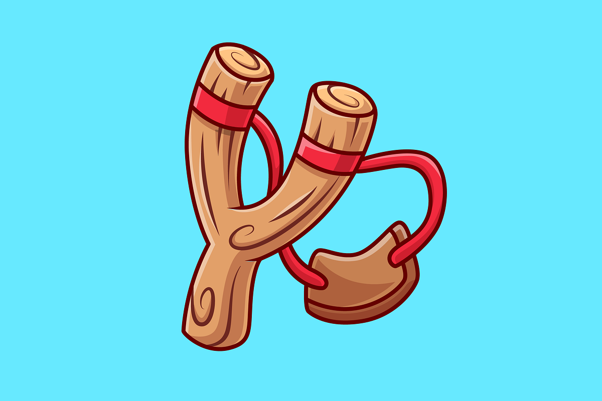 Slingshot Catapult Cartoon, an Object Illustration by Catalyst Labs