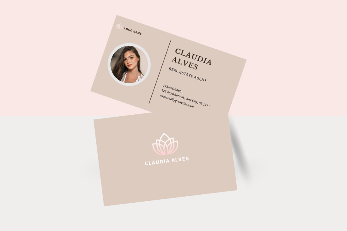 Business Card Neutral Colours