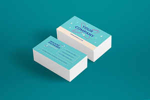 Blue Minimalist Business Card