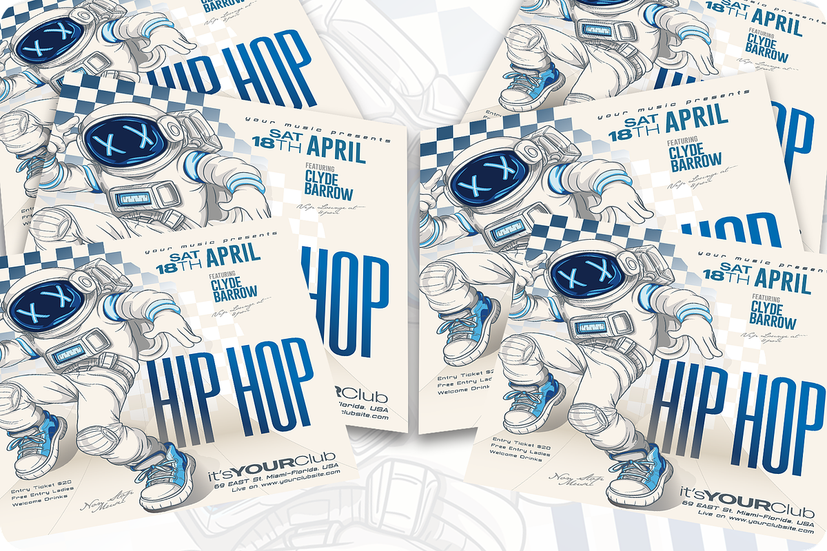 Hip Hop Music Flyer, a Flyer Template by regalDRAW (Photo 4 of 4)