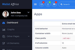 AppDash - Bootstrap Dashboard Navbar