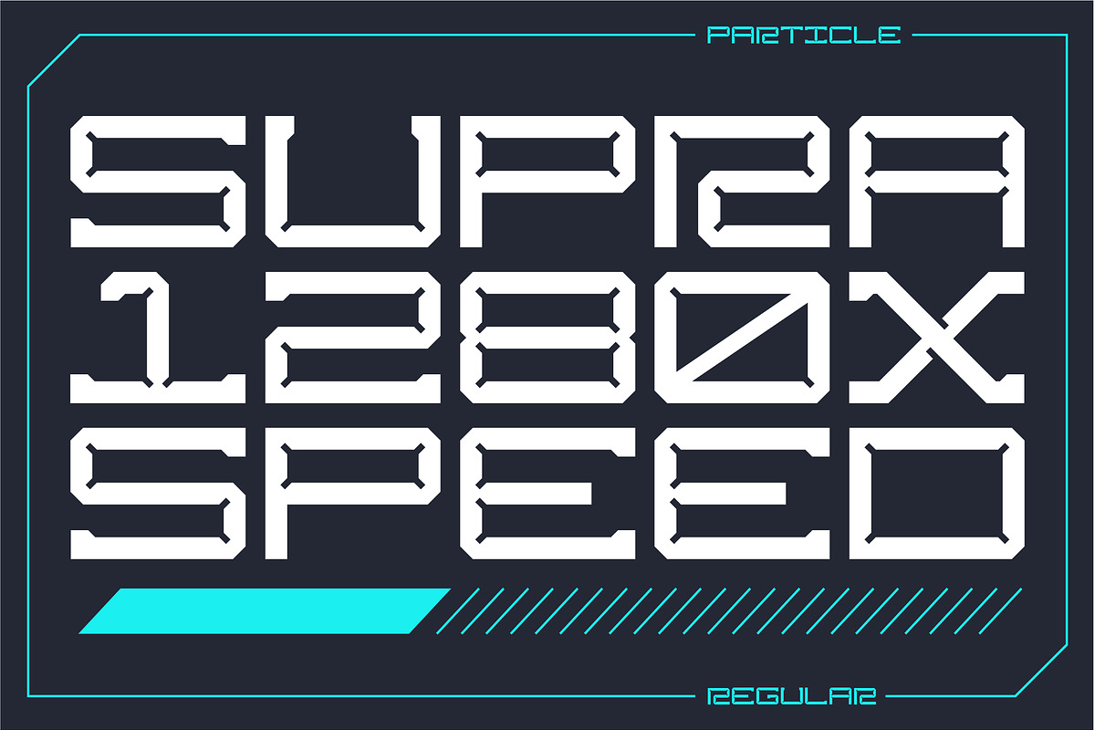 Particle Typeface, a Sans Serif Font by ANDR35