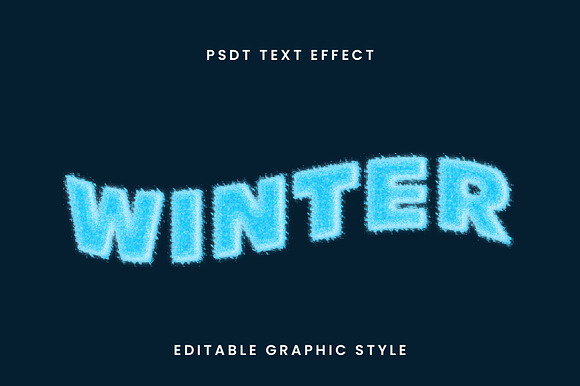Fuzzy Snow Text Effect preview 3