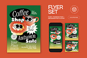 Coffee Shop Autumn Sale Flyer, a Flyer Template by graphicook (Thumbnail 1 of 3)