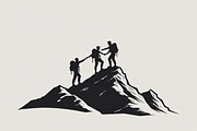 Mountain Hiking Silhouette Set, an Illustration by BIPLOB EXPERT (Thumbnail 9 of 21)