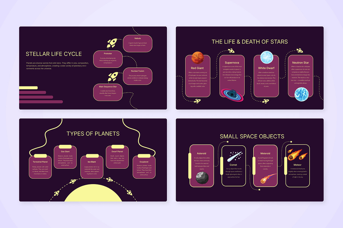 Space Science Data Infographic, an Education Illustration by trabaskriya
