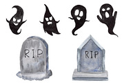 Watercolor Halloween set, an Object Illustration by Olha's watercolor (Thumbnail 8 of 10)