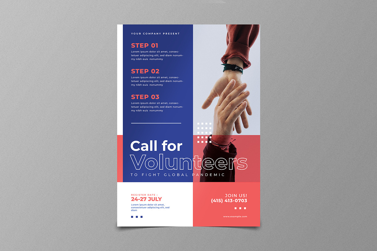 Call For Volunteers Flyers, a Flyer Template by Tokosatsu (Photo 3 of 4)