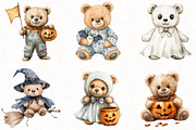 Halloween Teddy Bear Clipart, an Illustration by OK Design (Thumbnail 2 of 5)