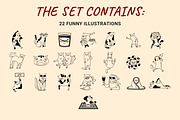 22 Funny cats vector illustration 1, an Animal Illustration by Yanakicc (Thumbnail 6 of 10)