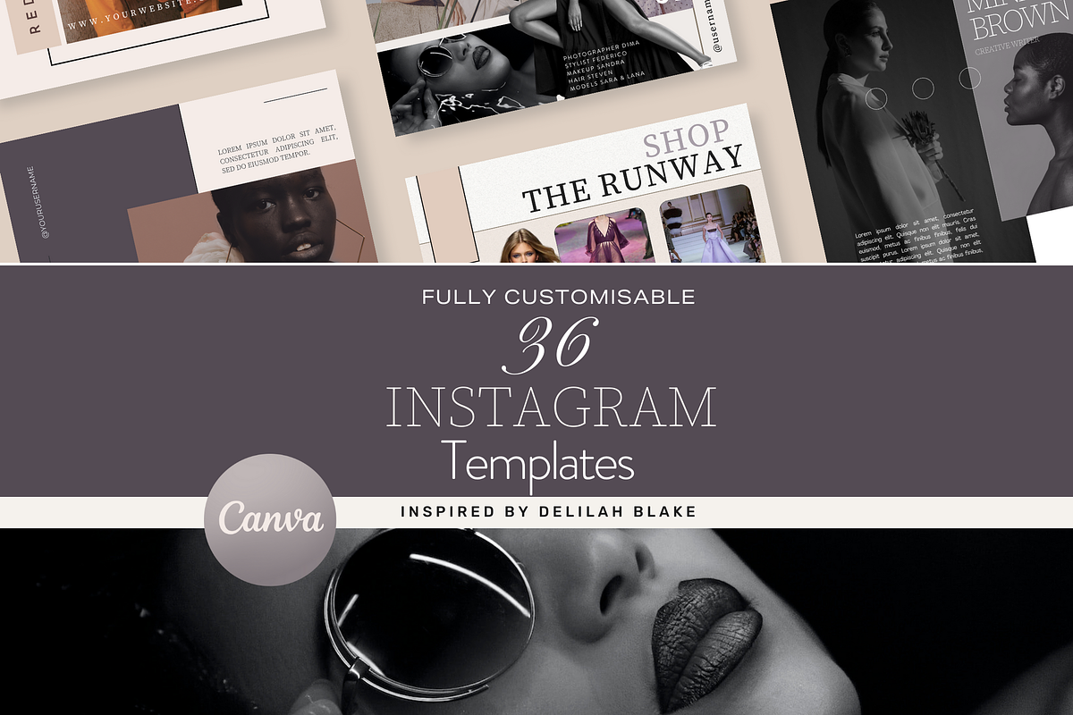 36 Fashion Instagram Templates, a Social Media Template by The Lone Crowd (Photo 1 of 9)