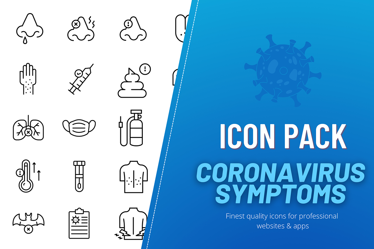 Icon Pack II: Corona Virus LINE, an Outline Icon by soglamun (Photo 1 of 4)