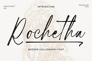 Rochetha Signature Font, a Script Font by Muwatta Studio (Thumbnail 1 of 21)