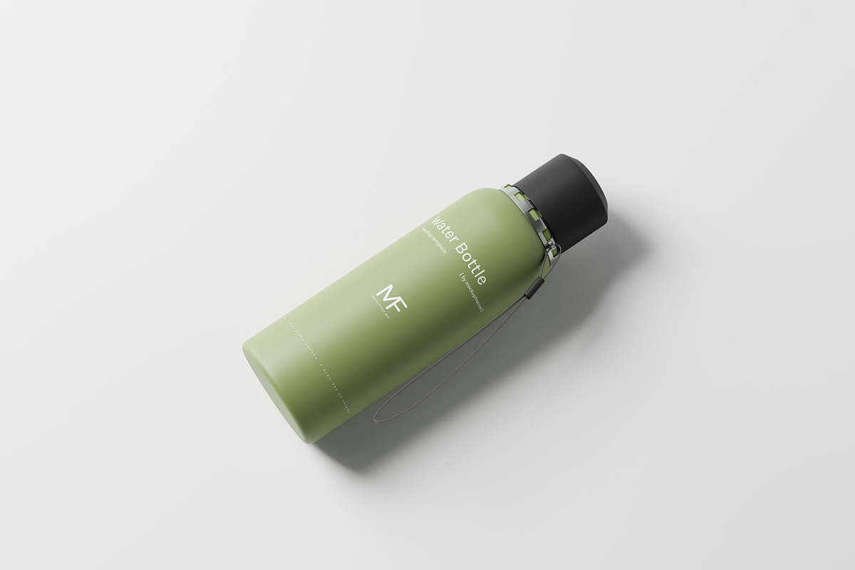 Reusable Plastic Water Bottle Mockup, a Cups & Container Mockup by MockupFree.Net (Photo 4 of 8)