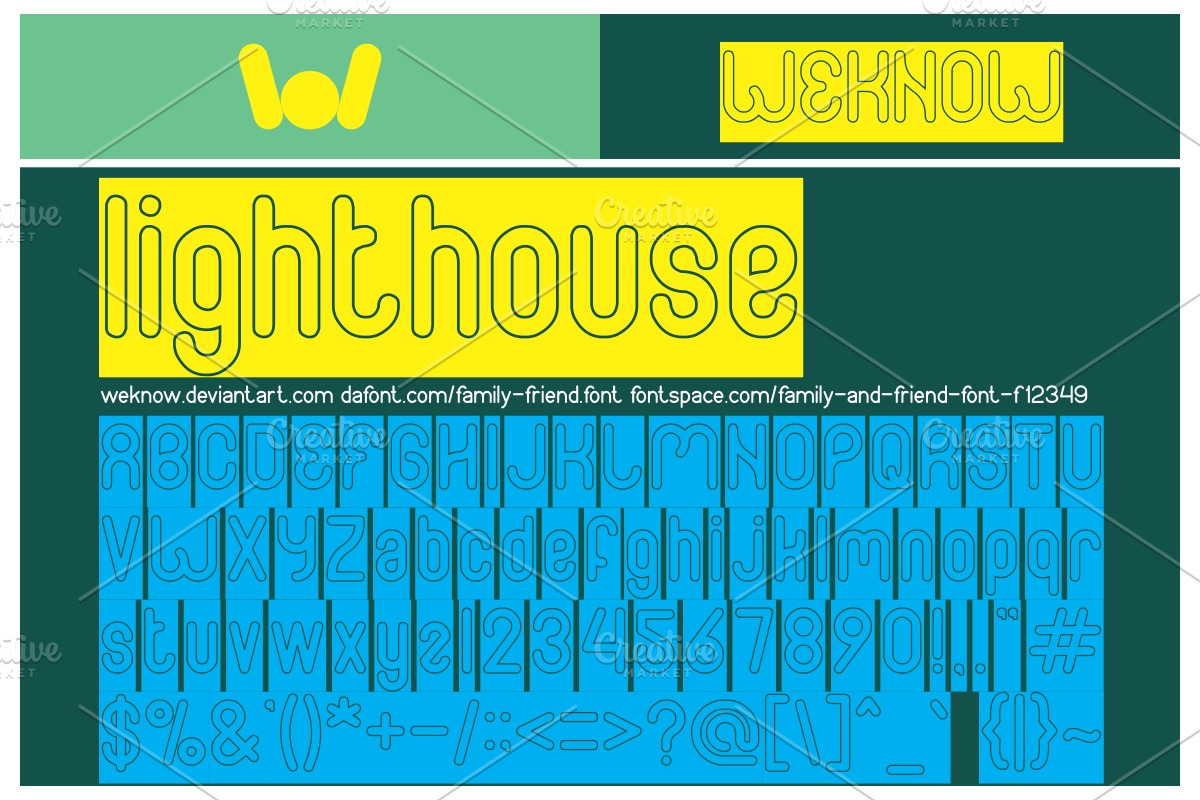 family and friend font preview 5