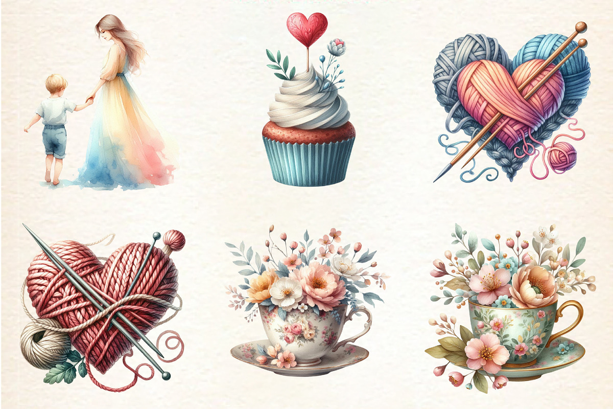 Hand-Drawn Mother’s Day Illustration, an Illustration by DreamArtGraphic (Photo 2 of 4)