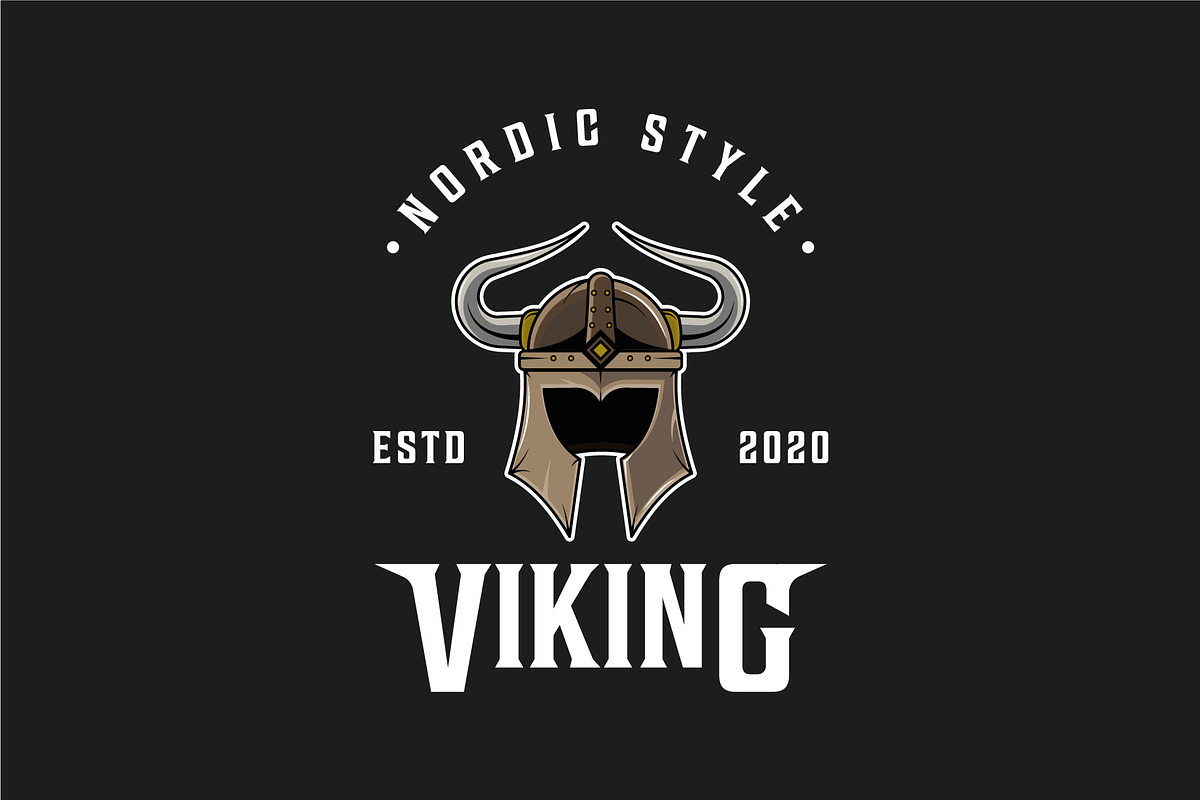 viking of helmet logo vector design, a Branding & Logo Template by zyxroun shop
