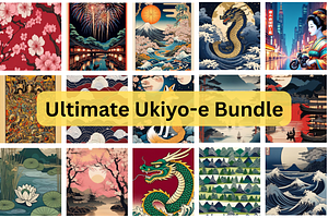 Ultimate Ukiyo-e Bundle Japanese Art, an Illustration by Vandy Fullum
