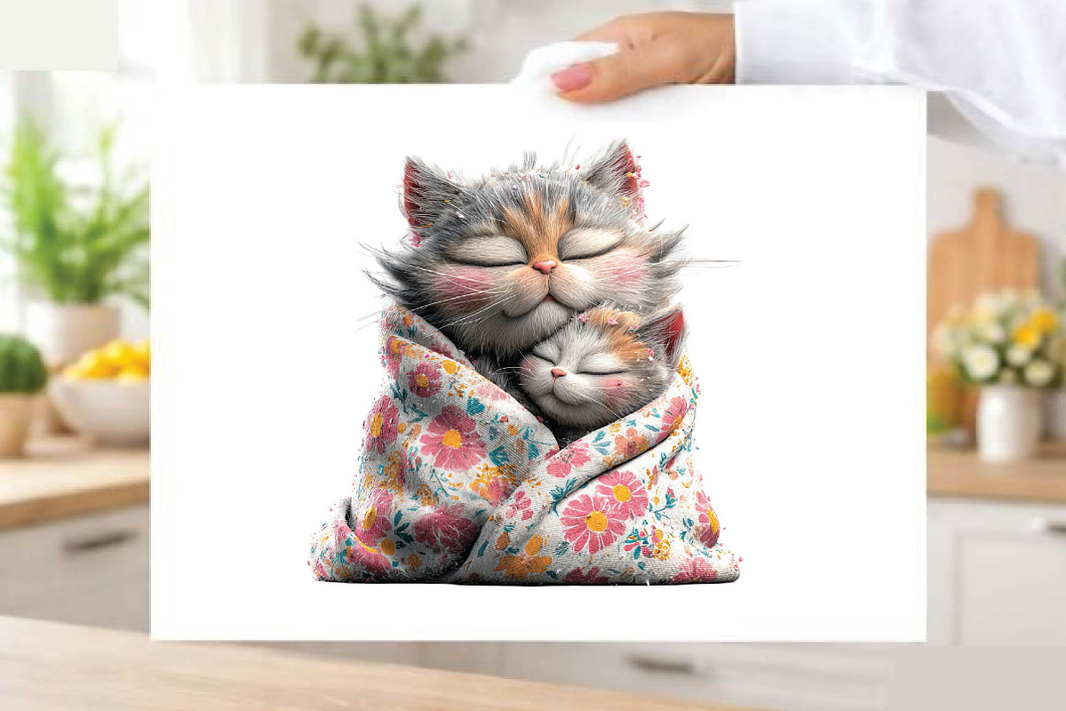 Whimsical Mother's Day Cat Clipart B, an Illustration by SVGArt (Photo 9 of 9)