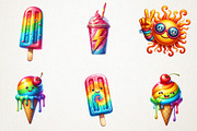 Funky Summer Clipart, an Illustration by RobertsArt (Thumbnail 2 of 7)