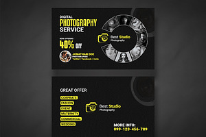 Photography Business Card, a Business Card Template by AfzaalGraphics