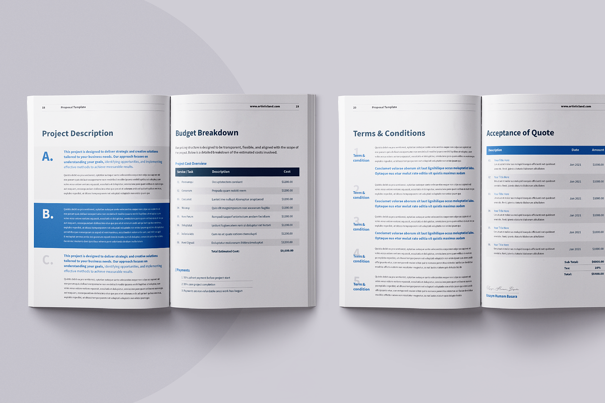 Proposal Template | Canva, a Brochure Template by ArtisticLand (Photo 9 of 12)