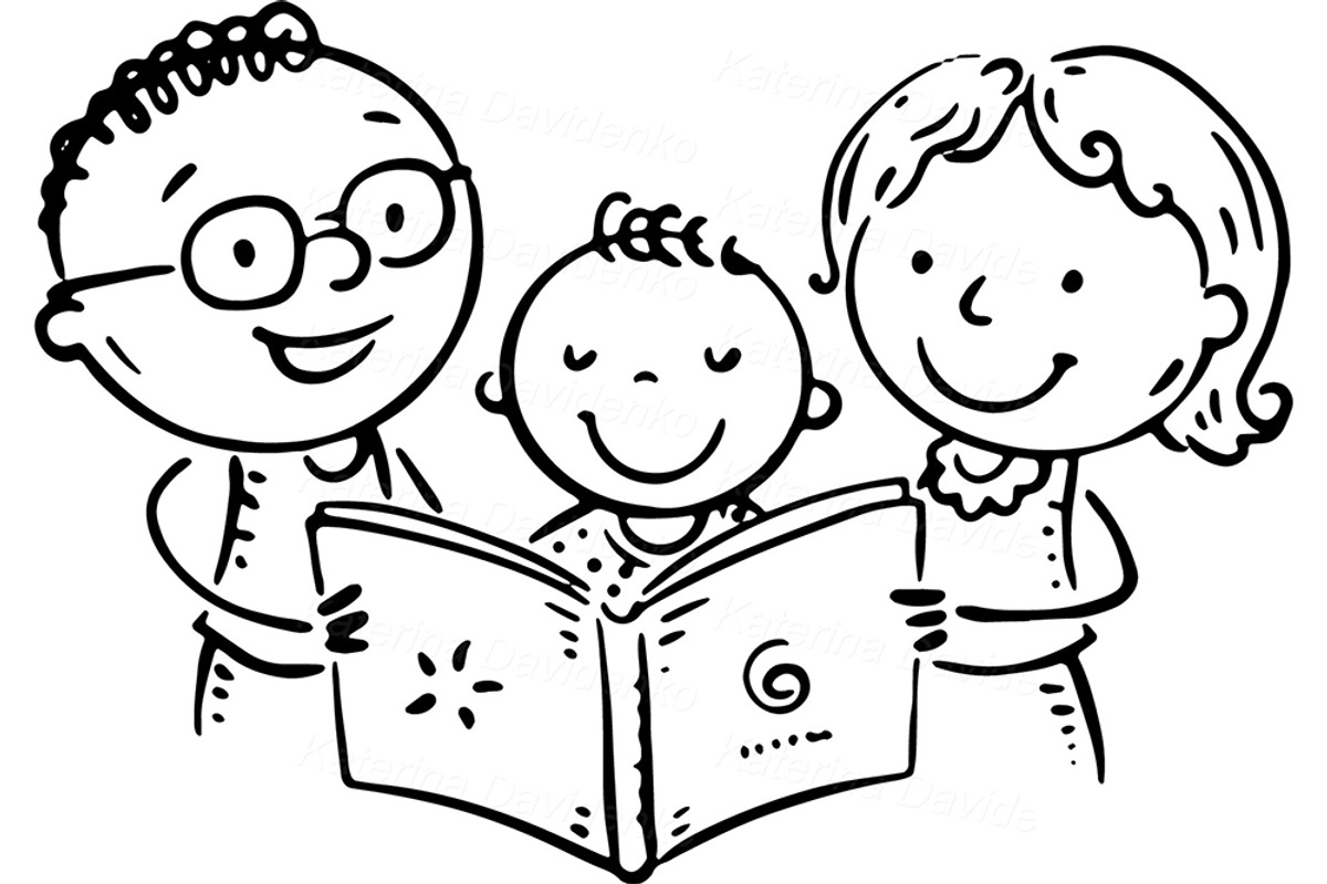 Cartoon family activities clipart, a Person Illustration by Bubert Art, image size:1200x800