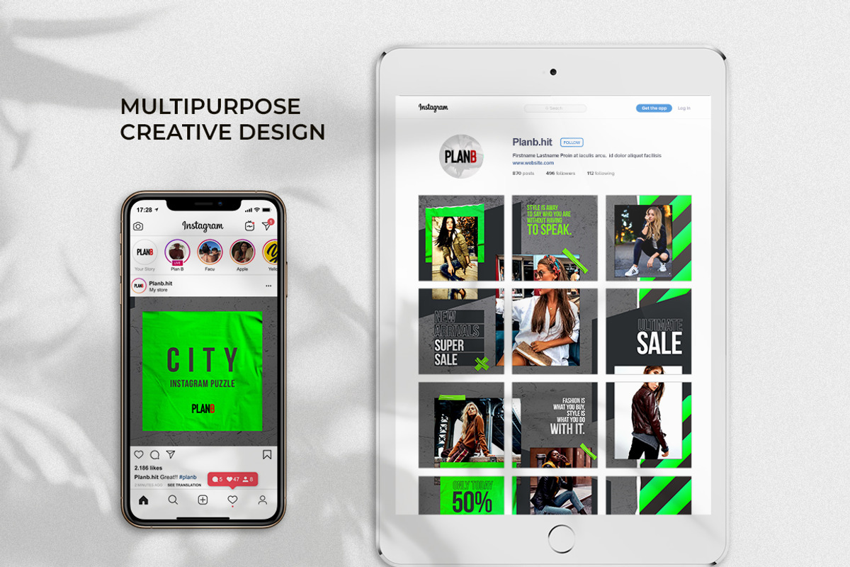 City - Social Media Instagram Puzzle, a Social Media Template by Plan B (Photo 3 of 6)