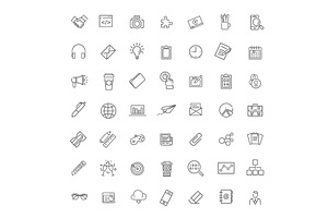 Icons for business, a Technology Illustration by Tettygreen