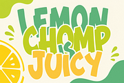 Lemon Chomp - Fresh Display Font, a Symbol Font by figuree studio (Thumbnail 2 of 7)