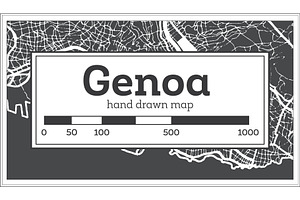 Genoa Italy City Map