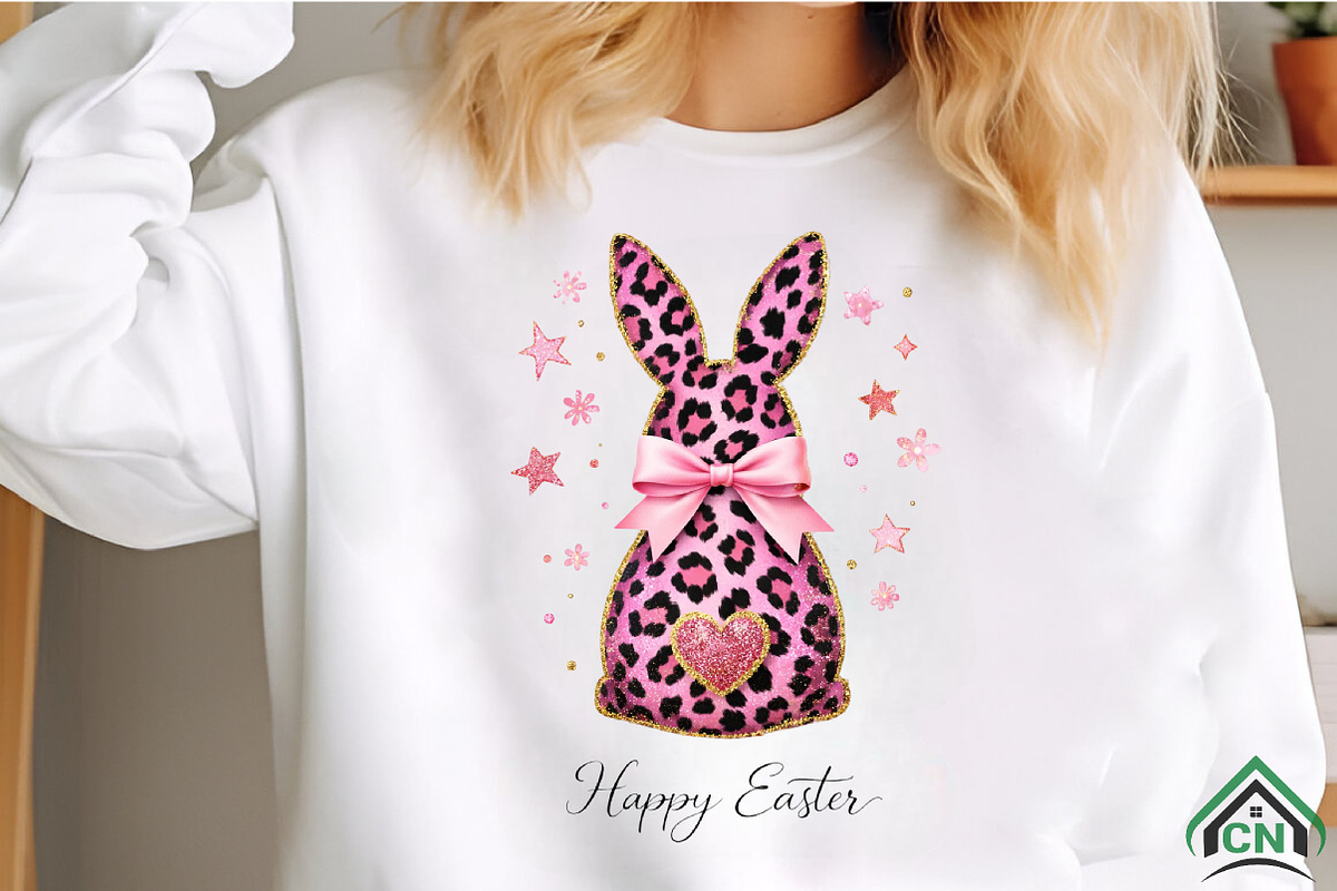 Happy Easter Leopard Print Bunny Png, an Illustration by Craft Nest (Photo 3 of 4)