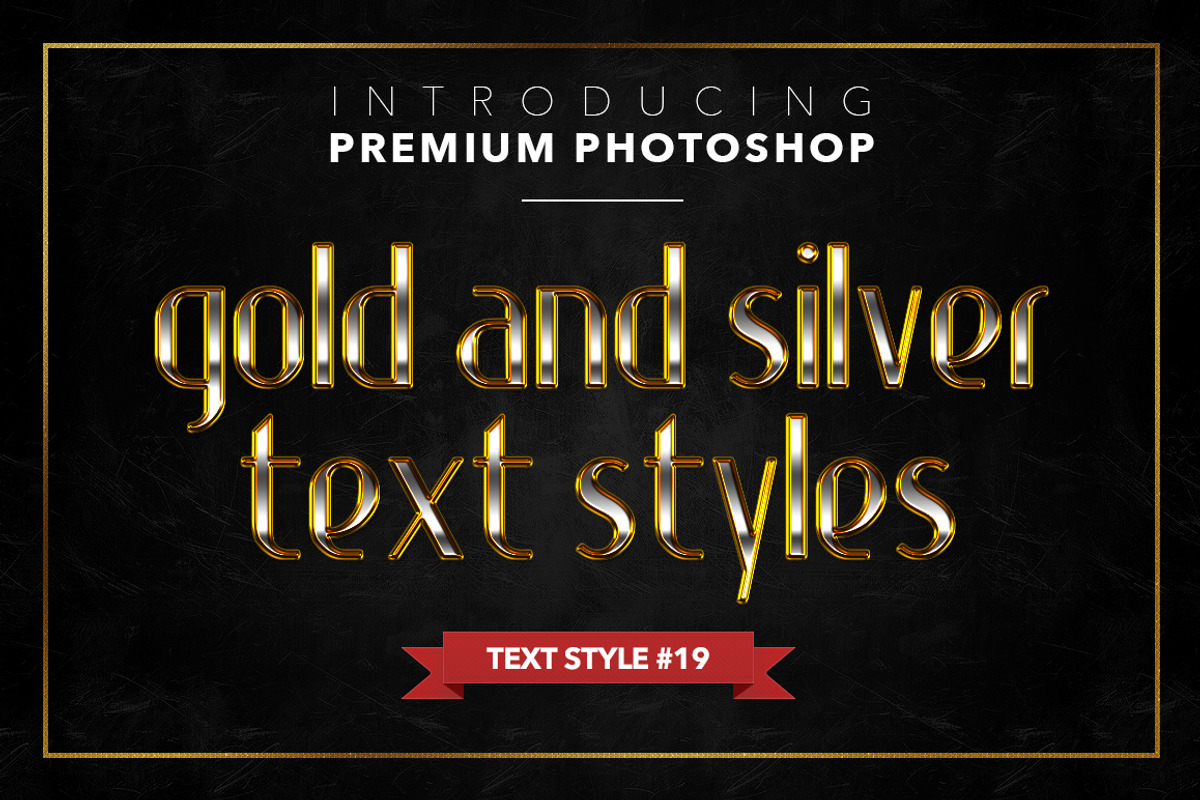Gold & Silver #1 - 20 Text Styles, a Layer Style Add-On by Jonas Stensgaard (Photo 20 of 23)
