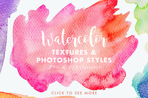 Vector & JPG Watercolor Textures