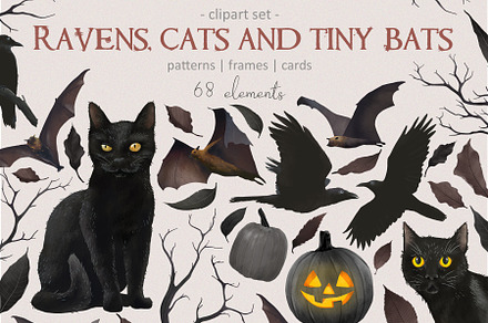Ravens, cats and tiny bats