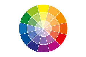 Color Wheel Or Color Circle With