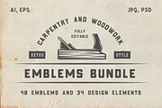 Vintage Carpentry Emblems part 1, a Branding & Logo Template by AkimD (Thumbnail 1 of 10)