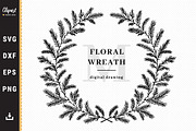 Christmas wreath, Winter Frame SVG, an Object Graphic by ClipartMuchLove (Thumbnail 1 of 6)