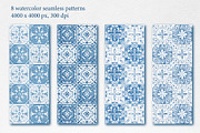 Watercolor Azulejos Collection, a Decorative Illustration by Decor Lines (Thumbnail 8 of 13)