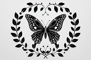 Butterfly Laurel Wreath Set, an Illustration by jahid234 (Thumbnail 6 of 7)