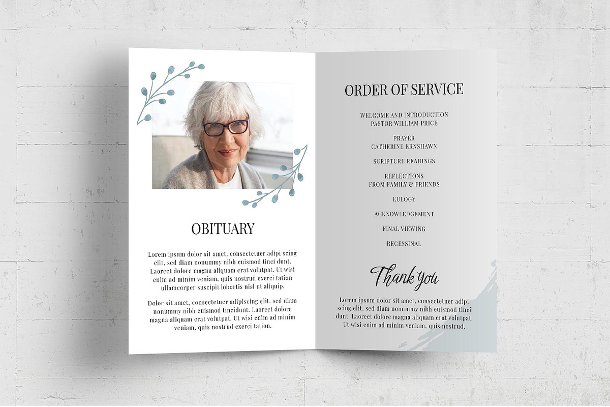 Simple Funeral Program Brochure, a Flyer Template by BrandPacks (Photo 6 of 8)