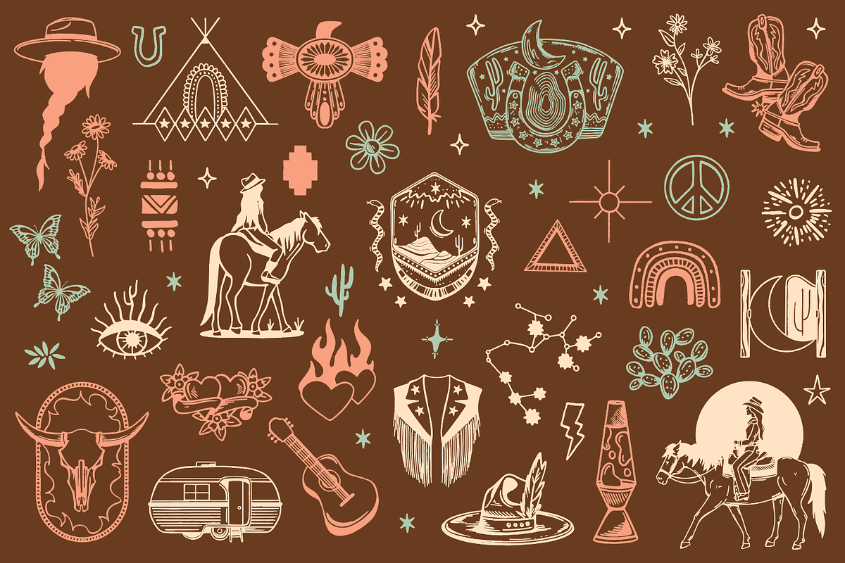 Hippie Cowgirl Graphics, a Person Illustration by cmfgraphics (Photo 2 of 3)
