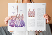 Travel to Paris. Watercolor Clipart, a Decorative Illustration by VerAna (Thumbnail 10 of 11)