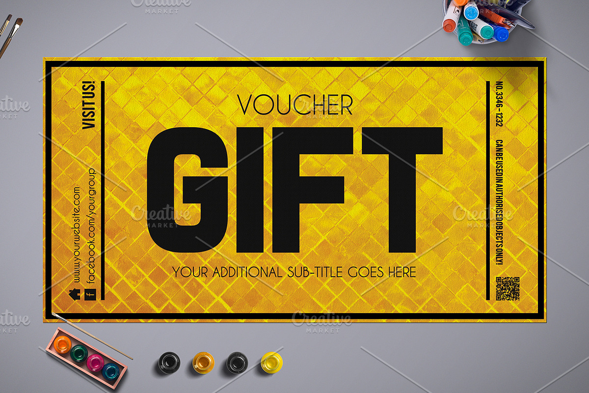 Golden Style Gift Voucher, a Card Template by Tzochko (Photo 5 of 5)
