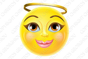 Angel Emoji Emoticon Woman Female, a Person Illustration by Christos Georghiou