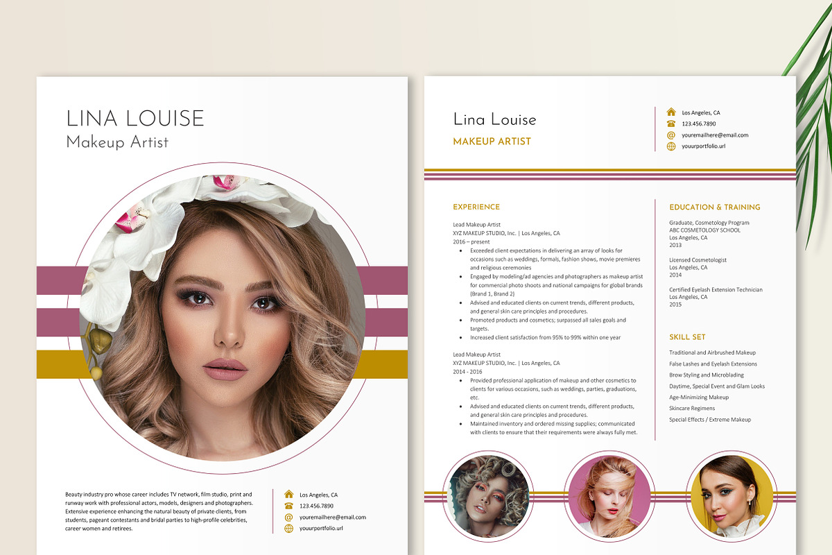 Makeup Artist Resume Template, a Resume Template by Stanin Studio (Photo 3 of 11)