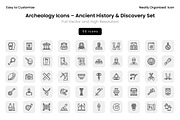 Archeology Icons – Ancient History &, a Solid Icon by Wencory (Thumbnail 2 of 2)